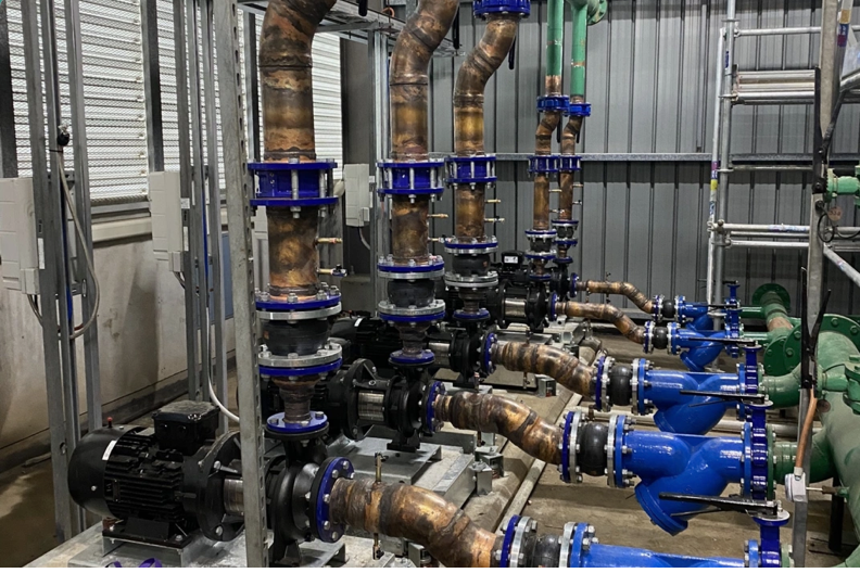 Plant Room CHW/HHW Skid & Pump Sets